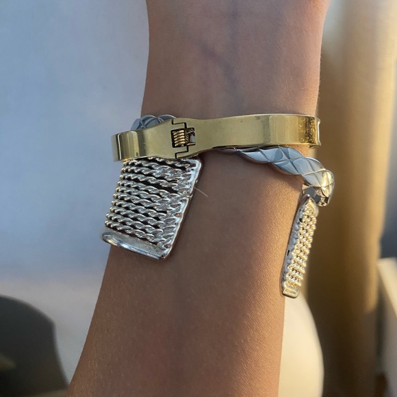 Chic Silver and Gold Bracelet Collection/Stack - Picture 3 of 12